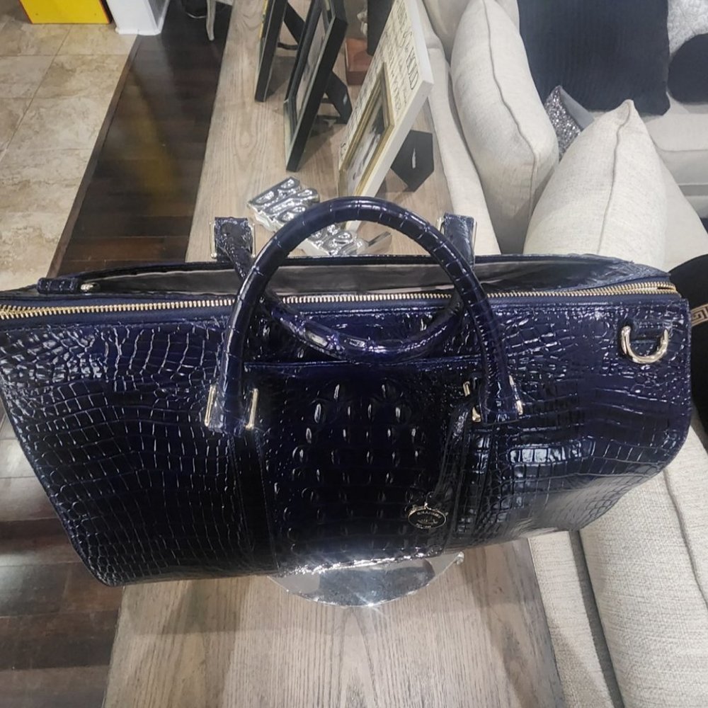 NWT Rare Color Authentic Blue Brahmin Genuine Leather Anywhere - Picture 6 of 11